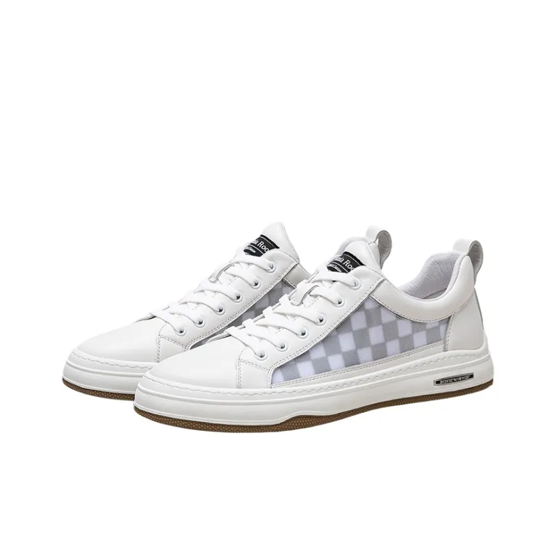 OCEANIA ROO Australasian Kangaroo Non slip Lightweight Low Top Skateboard Shoes Men's White-1
