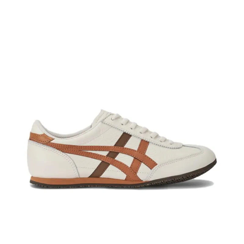 Onitsuka Tiger Machu Racer Anti Slip Wear Resistant Low Top Casual Shoes Unisex White Orange-1