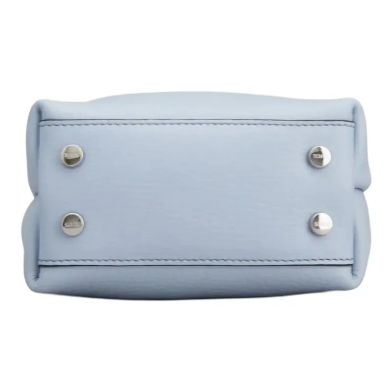 TOD'S Leather Shoulder Bag Crossbody Bag Handbag Micro Women's Light Blue-2