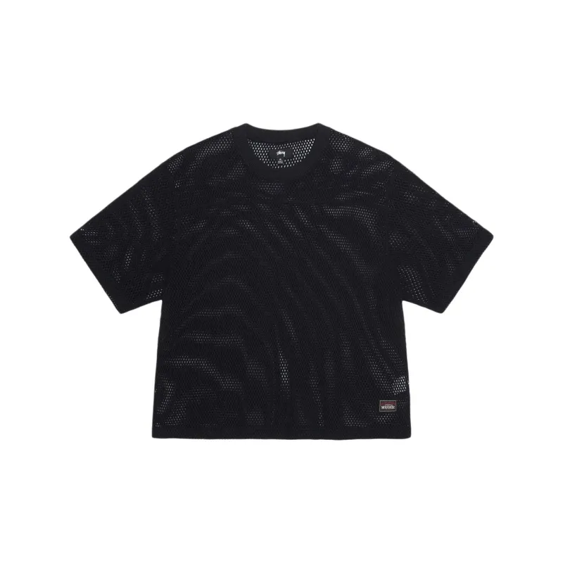 Stussy Mesh Jersey Crew Black M - POIZON