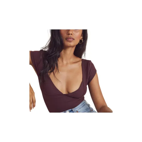 FREE PEOPLE T-Shirts Women's Bitter Chocolate