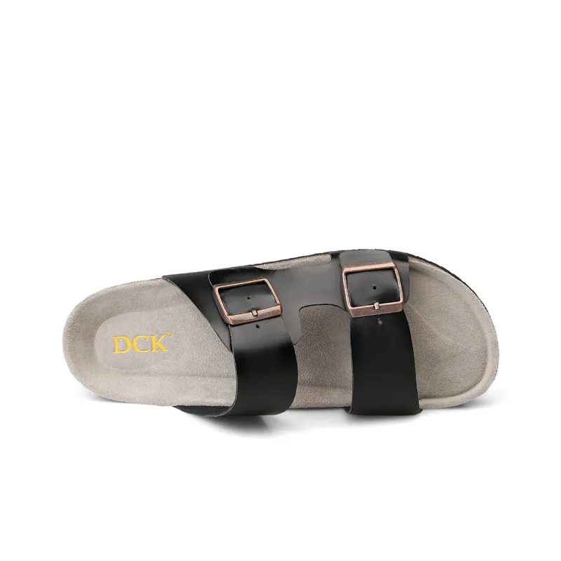 DCK Odor Resistant Quick Dry Slide Slippers Men's Black-4
