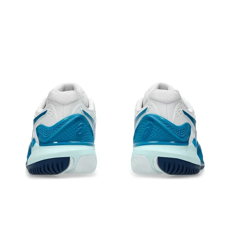 Asics Gel Resolution 9 White Teal Blue Women's-3