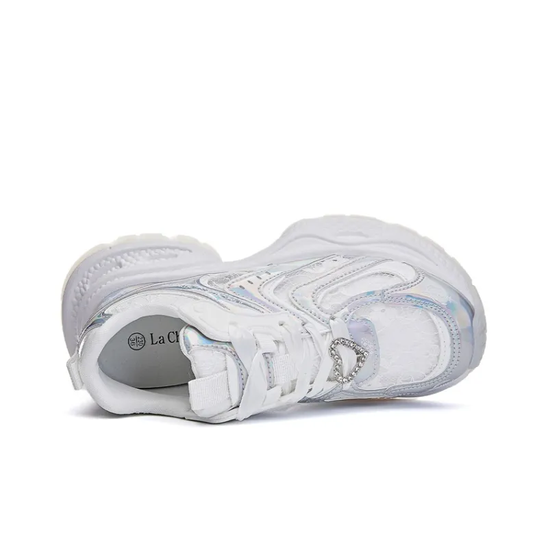 La Chapelle Anti Slip Wear Resistant Low Top Chunky Sneakers Women's-7