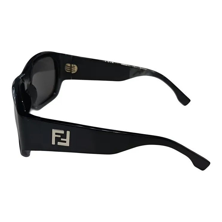 FENDI Subject To Official Website Rectangular Sunglasses Men's Black-2