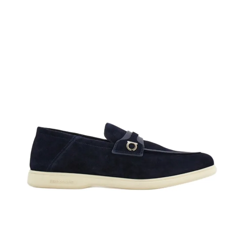 FERRAGAMO GANCINI Loafers Men's Blue-1