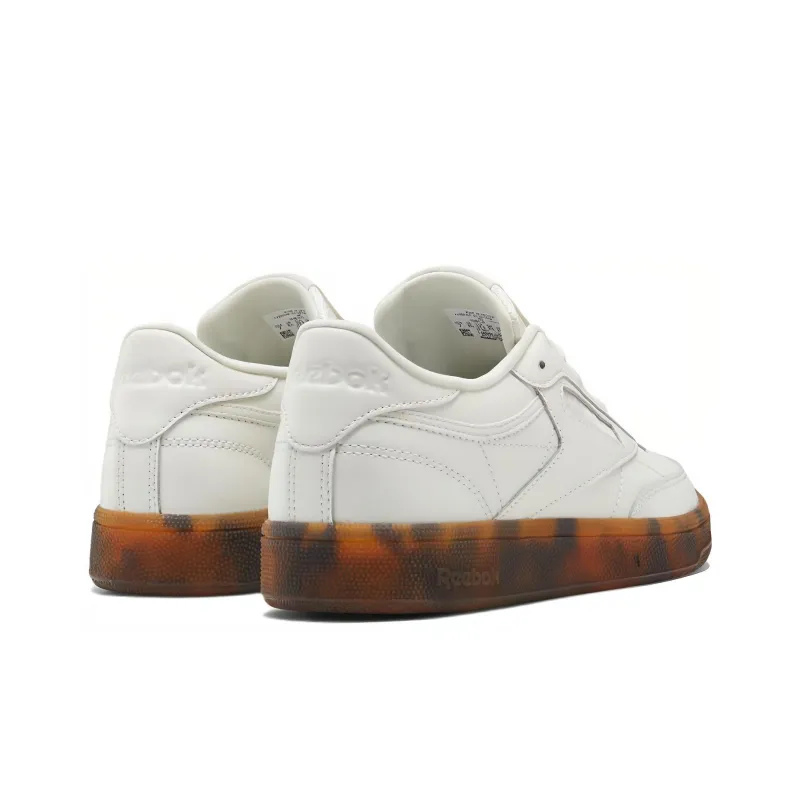 Reebok Club C 85 Anti-Slip And Wear-Resistant Lightweight Low-Top Skateboard Shoes Women's Ecru-3
