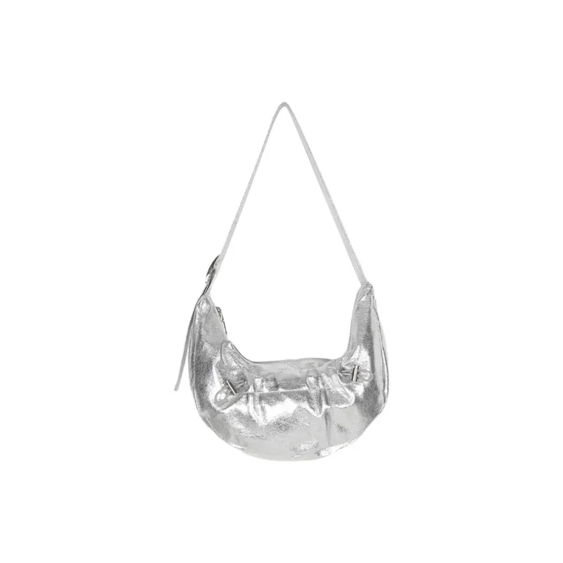 JANE KLAIN Denim Shoulder Bag Women's Silver/Black/Light Blue/Dark Blue-1
