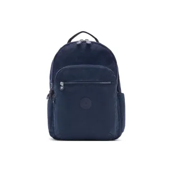 Kipling Nylon With Canvas Backpack Unisex Blue
