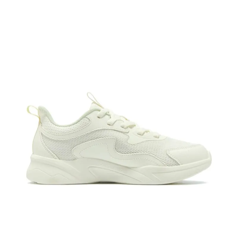 QIAODAN Shock Absorbers Low Top Running Shoes Women's White Green-1