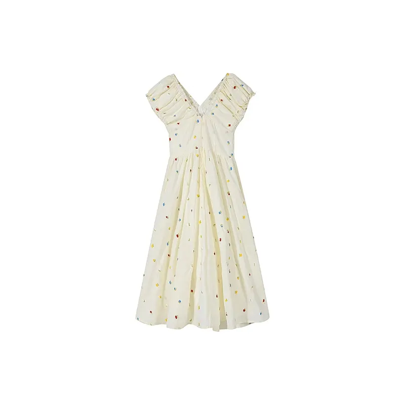 JOSR Short Sleeved Dress Women's White-1