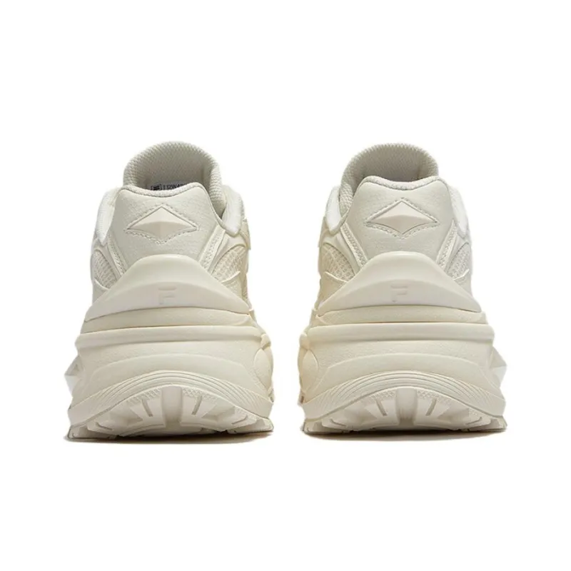FILA FUSION BIANCO III Anti Slip Wear Resistant Waterproof And Breathable Low Top Casual Shoes Women's Ecru-2
