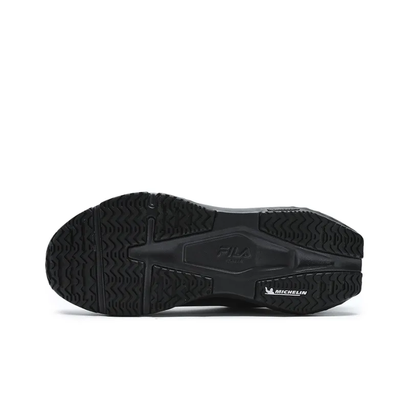 FILA ENERGY 2 Anti-Slip Wear-Resistant Moisture-Wicking Low-Top Casual Running Shoes Men's Steed Black-3