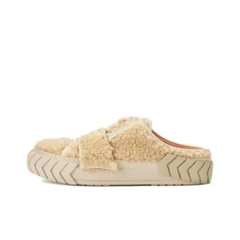 Both Closed Toe Slippers 3.8cm Women's Camel