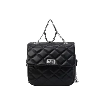 UNITE STAR PU Portable One Shoulder Backpack Medium Size Women's Black/Pink/White