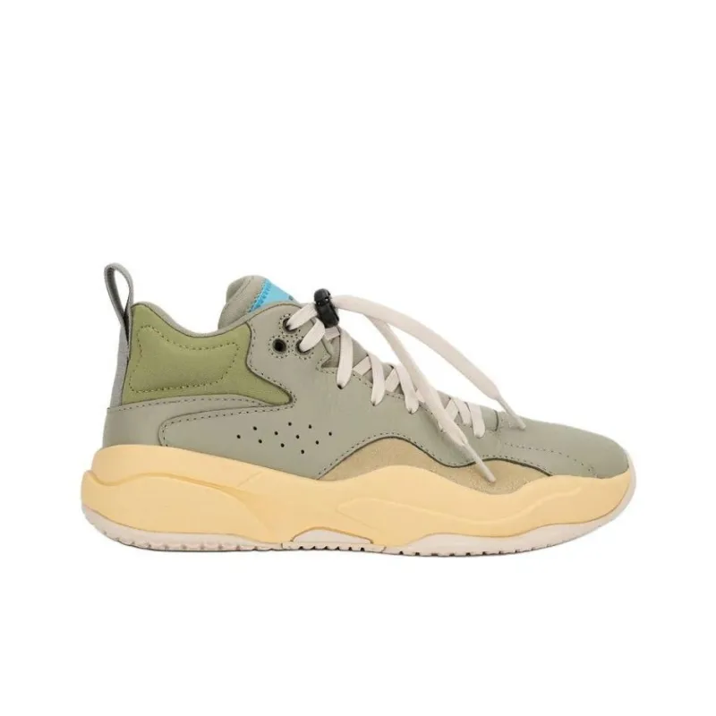 BRANDBLACK Villain Sage Fog Safari Mid-Top Basketball Shoes Women's Yellow Green-1