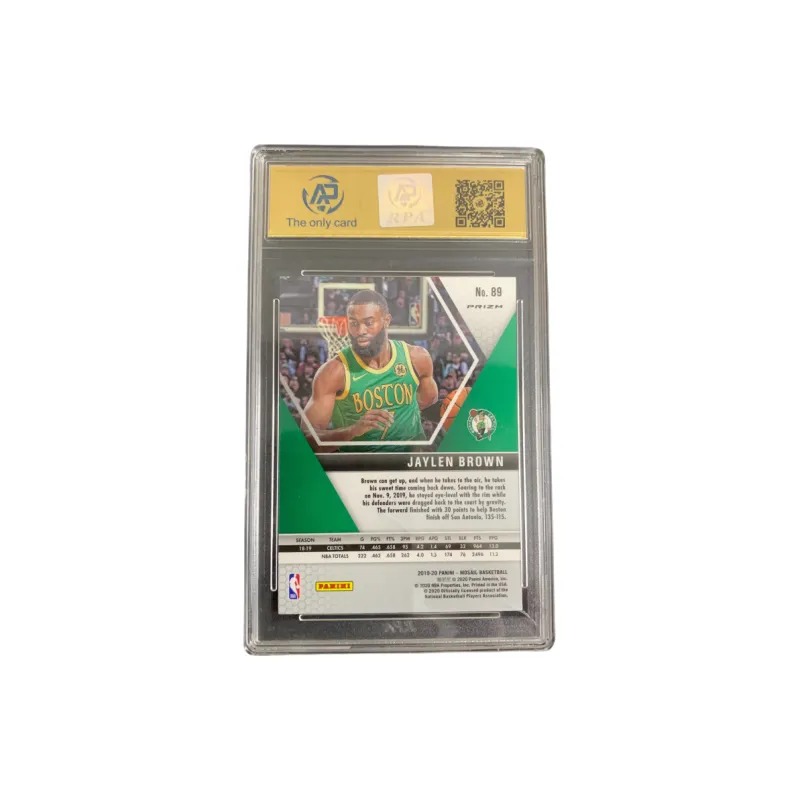 PANINI 2020 Jaylen Brown, Celtics, Mosaic, Red Blue Fold, Explosion Fold Graded Cards 1 Pc-1