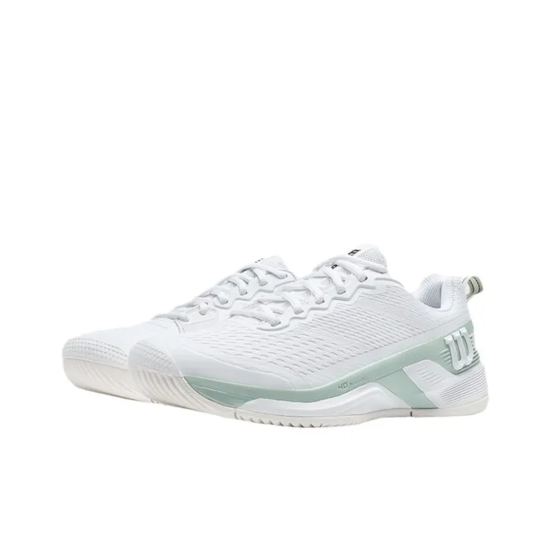 Wilson RUSH PRO 4.5 Support Abrasion Resistant Low Top Tennis Shoes Women's White Green-2
