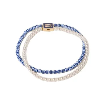 MIU MIU Metal Necklaces Women's Silver