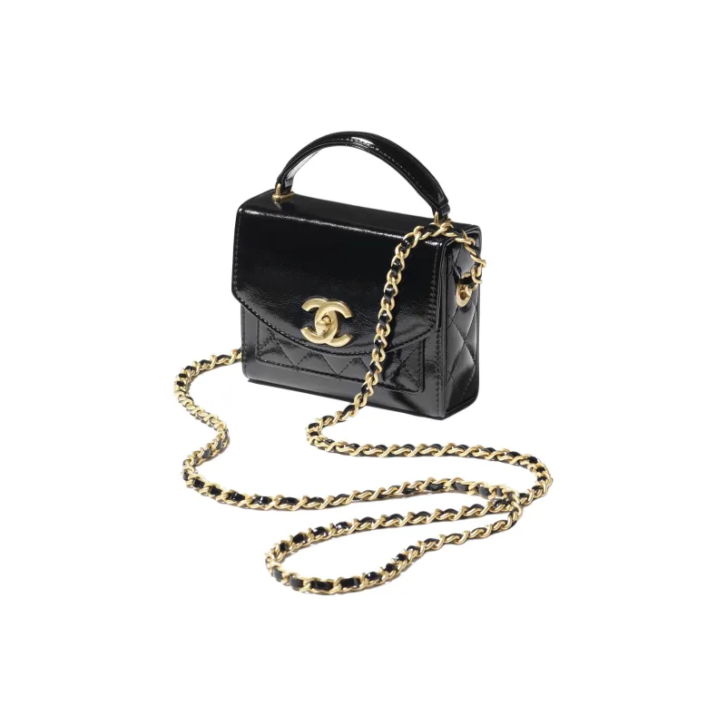 CHANEL Sheepskin Crossbody Bag, Shoulder Bag, Handbag Women's Black-1