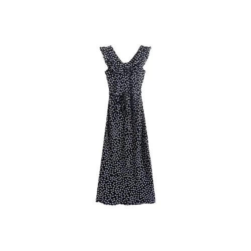 Juden Choi Short-Sleeved Dresses Women's Black Daisy