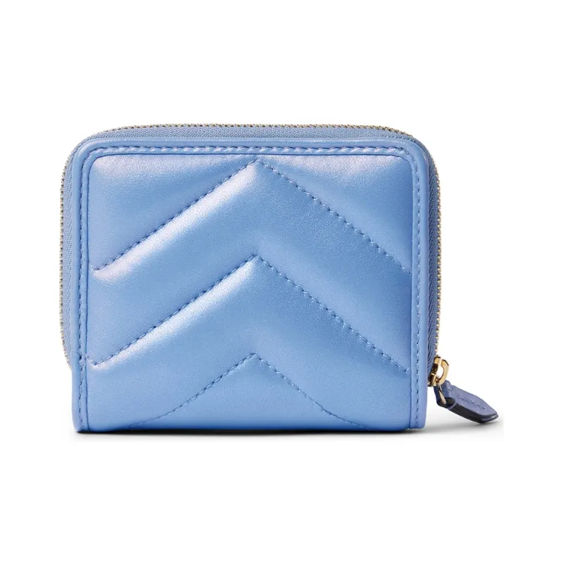 GUCCI GG Marmont Patent Leather Wallet Mini Women's Light Blue-2