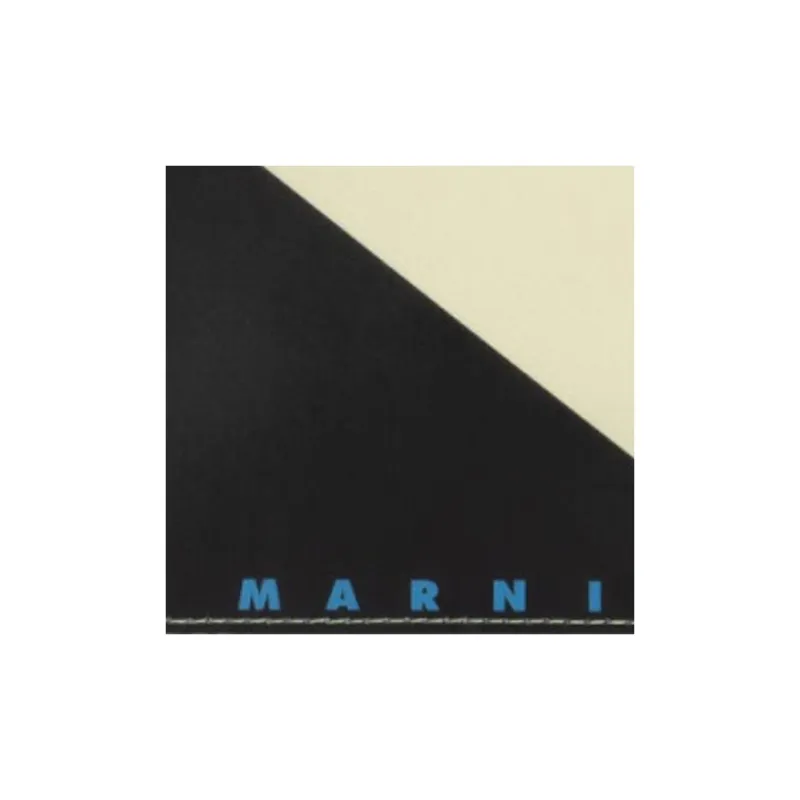 MARNI Tribeca Polyurethane And Polyester Blend Wallet Men's Black & Ecru-4