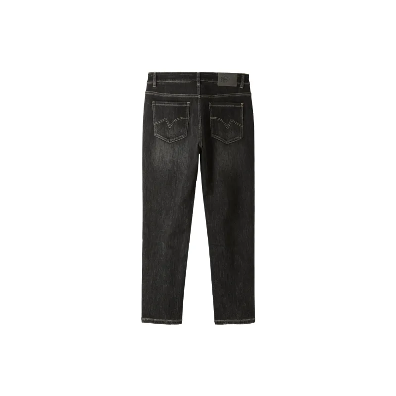 HLA Jeans Men Black Denim Gradient Dark 97-1
