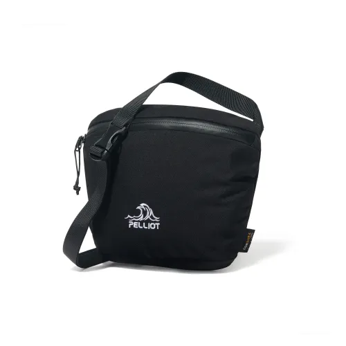 PELLIOT Scratch Resistant Abrasion Resistant Sports Bag, Crossbody Bag Unisex Obsidian Black/Ecru/Golden Palm