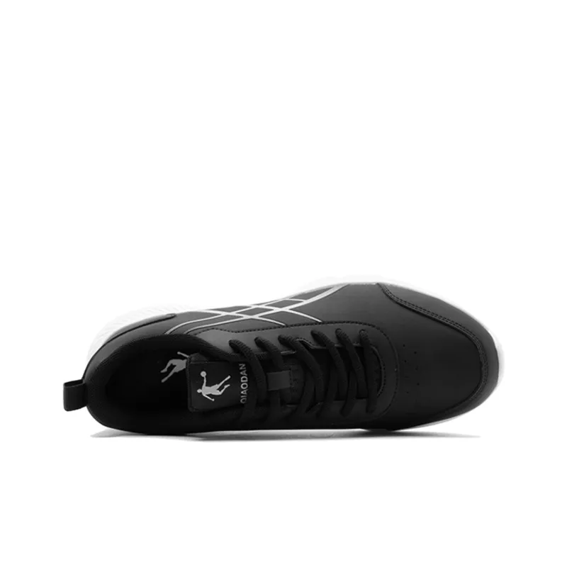 QIAODAN Wear resistant And Lightweight Low Top Casual Running Shoes Men's Black Gray-3