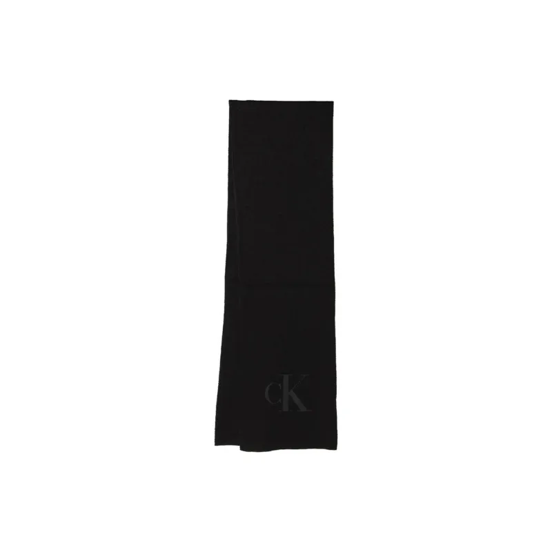 CALVIN KLEIN Acrylic Knit Scarves Men's Black-1