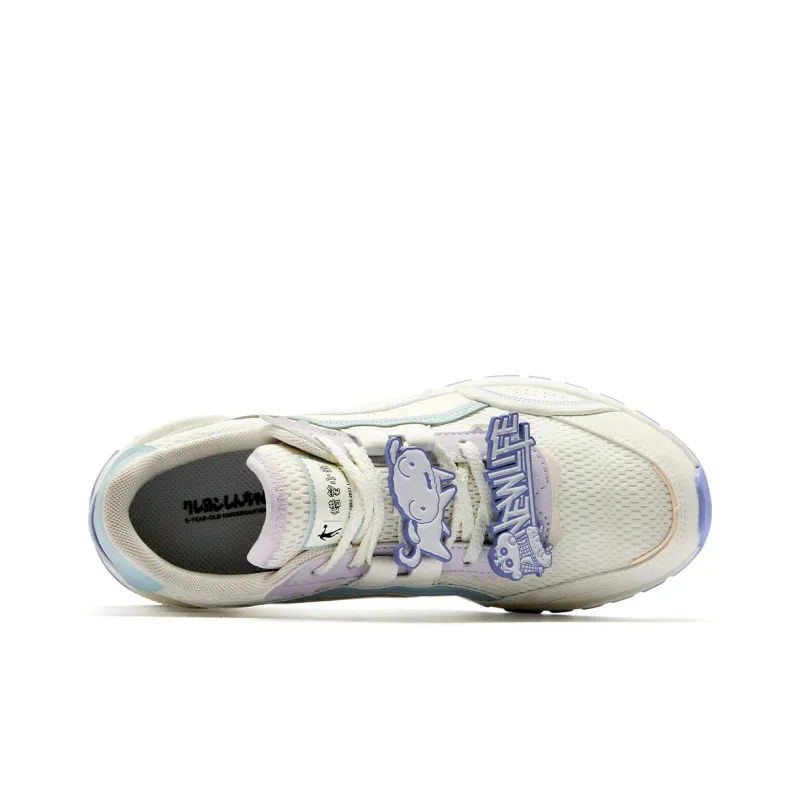 QIAODAN Uh huh Light Cushioning Wear Resistant Low Top Casual Shoes Women's White Purple-2
