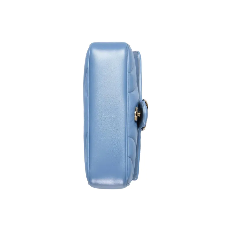 GUCCI GG Marmont Leather Crossbody Bag Shoulder Bag Women's Light Blue-3
