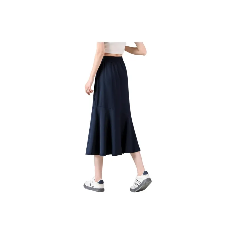 BALENO Elegance High Rise Skirt With Cinched Waist, Maternity Style, Mid Length, Petite Premium Feel Summer Women's-3