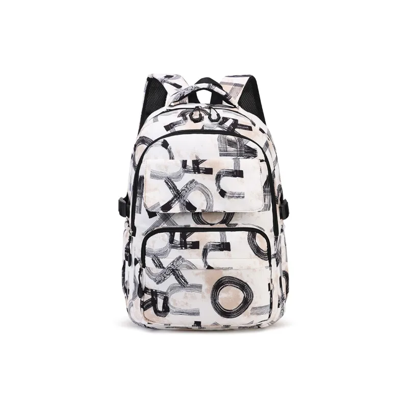GEERDUN Nylon Backpack Unisex Gray/Black/Coffee/Blue-4