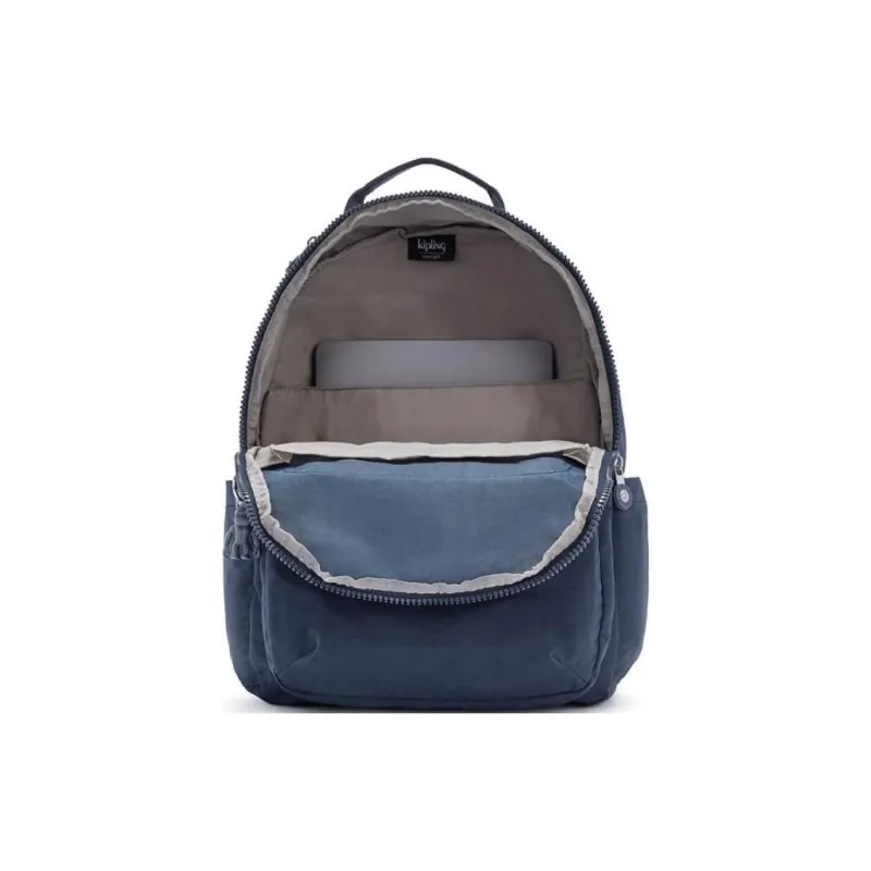 Kipling Nylon With Canvas Backpack Unisex Blue-3