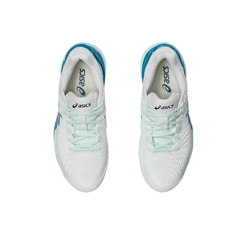 Asics Gel Resolution 9 White Teal Blue Women's-2