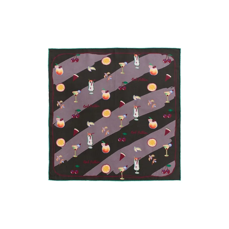 LOST PATTERN Silk Scarves Women's-4