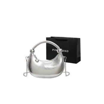 PINK·LAND Pu Handbag Shoulder Bag Regular Women's Silver/White/Black/Red/Gold