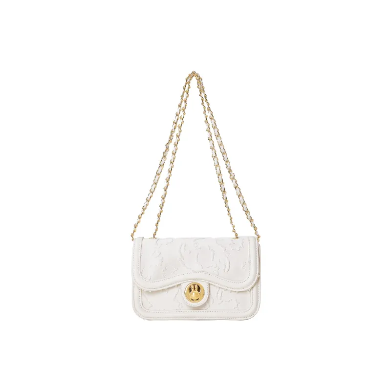 Miffy Fabric Shoulder Bag Crossbody Bag Women's White/Black-3