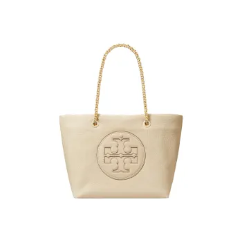 TORY BURCH Ella Patchwork Cotton Tote Bag Shopping Bag Handbag Shoulder Bag Women's Oat