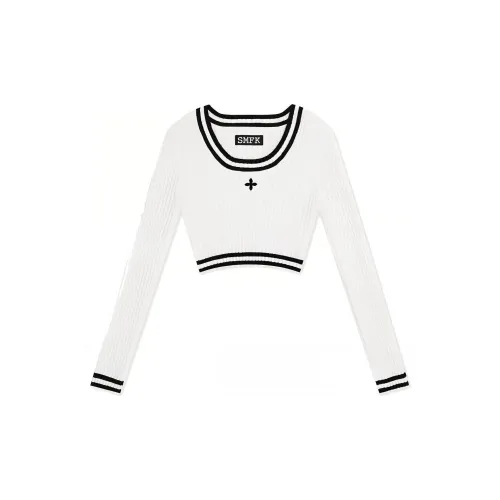 SMFK X Wonderland Cashmere Sweaters Women's Sky White