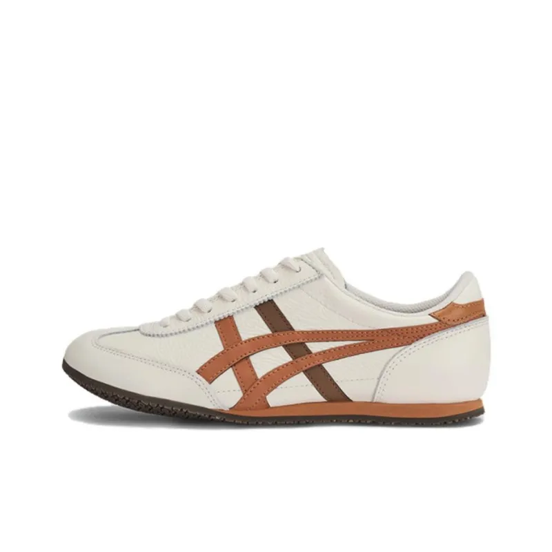 Onitsuka Tiger Machu Racer Anti Slip Wear Resistant Low Top Casual Shoes Unisex White Orange-0