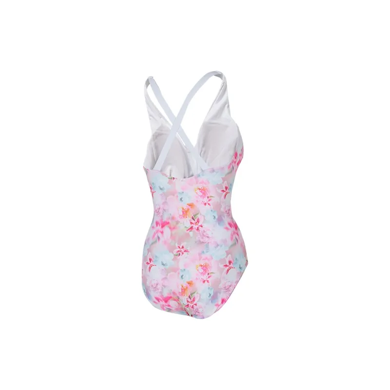 Speedo One piece Swimsuit Women's White Pink-1