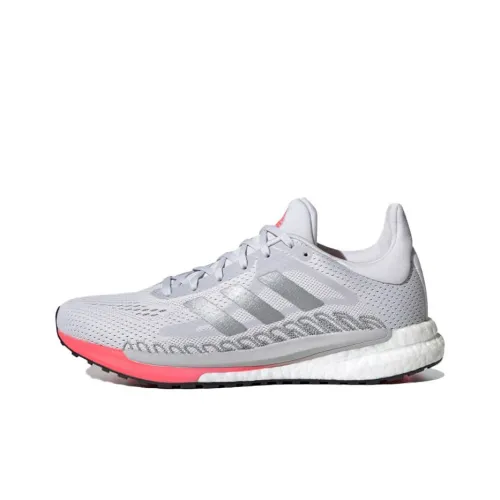 Adidas Solar Glide 3 Running Shoes Women's Mid-Top Gray/Pink/Silver