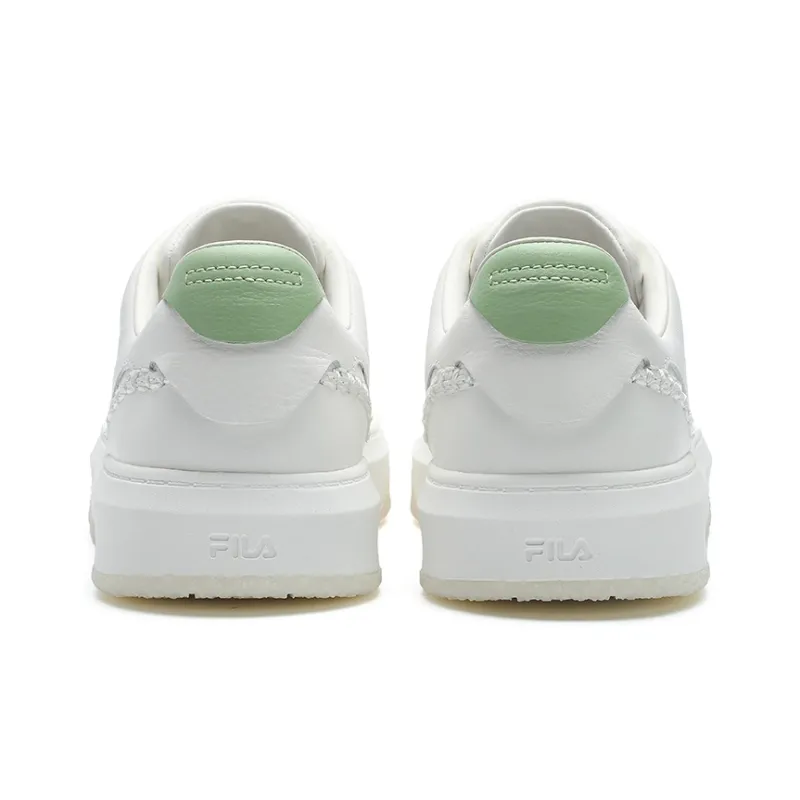 FILA OLIMPICA Low Top Skateboard Shoes Women's Standard White/Nile Green-3