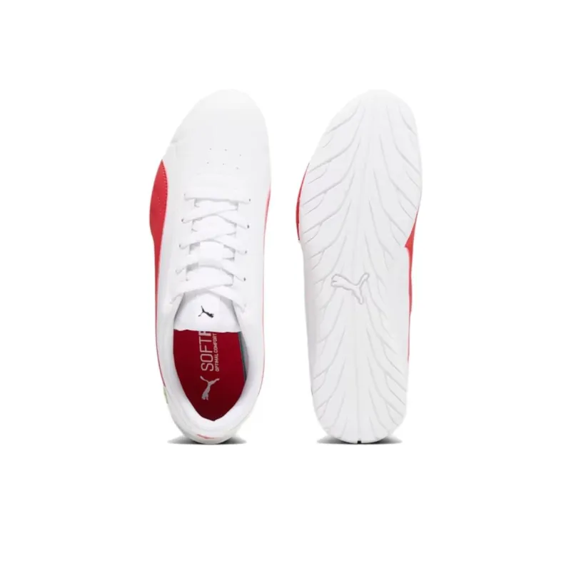PUMA Scuderia Ferrari Anti Slip Wear Resistant Low Top Skateboard Shoes Unisex White Red-3