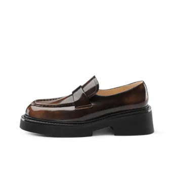 7or9 Mocha Cream Puff Loafers 5cm Women's Brown