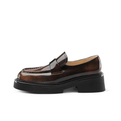 7or9 Mocha Cream Puff Loafers 5cm Women's Brown
