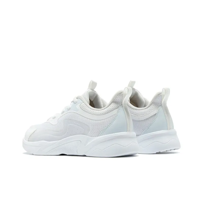 QIAODAN Shock Absorbers Rebound Low Top Running Shoes Women's White Blue-3